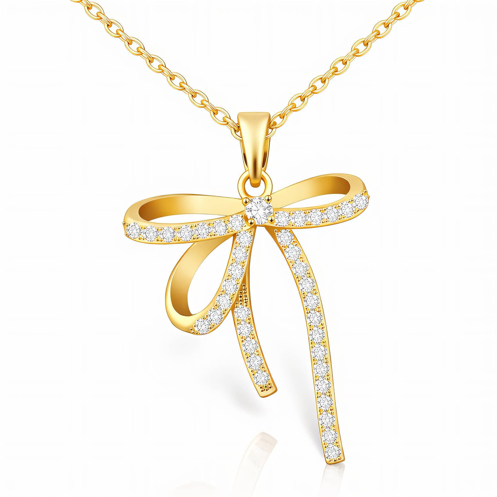Necklace, 18K Gold Plated Steel