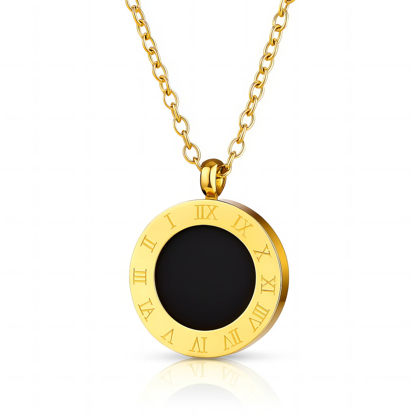 Necklace, 18K Gold Plated Steel