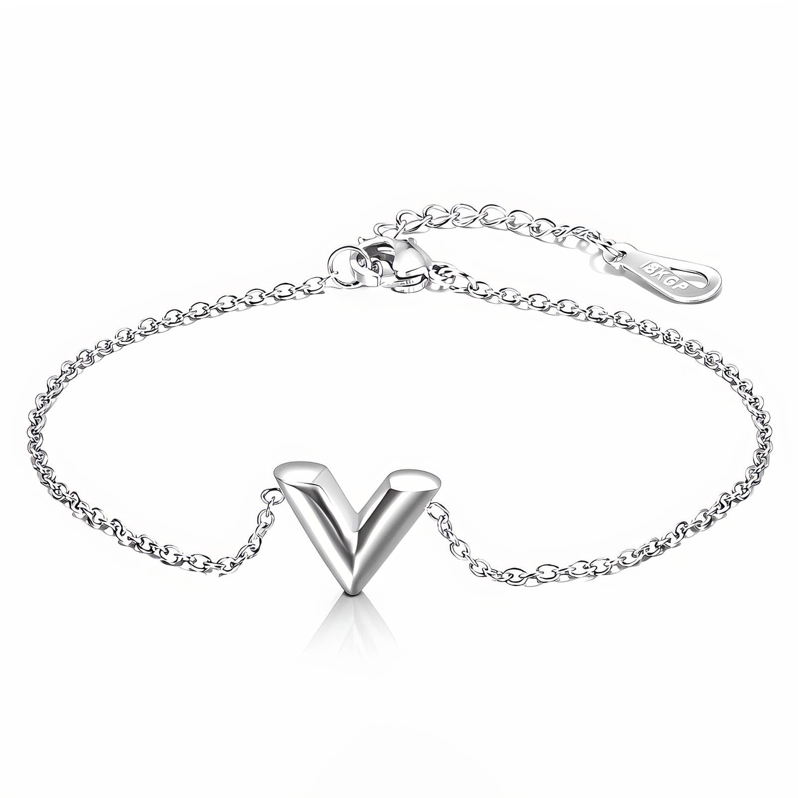 V Bracelet, Stainless Steel