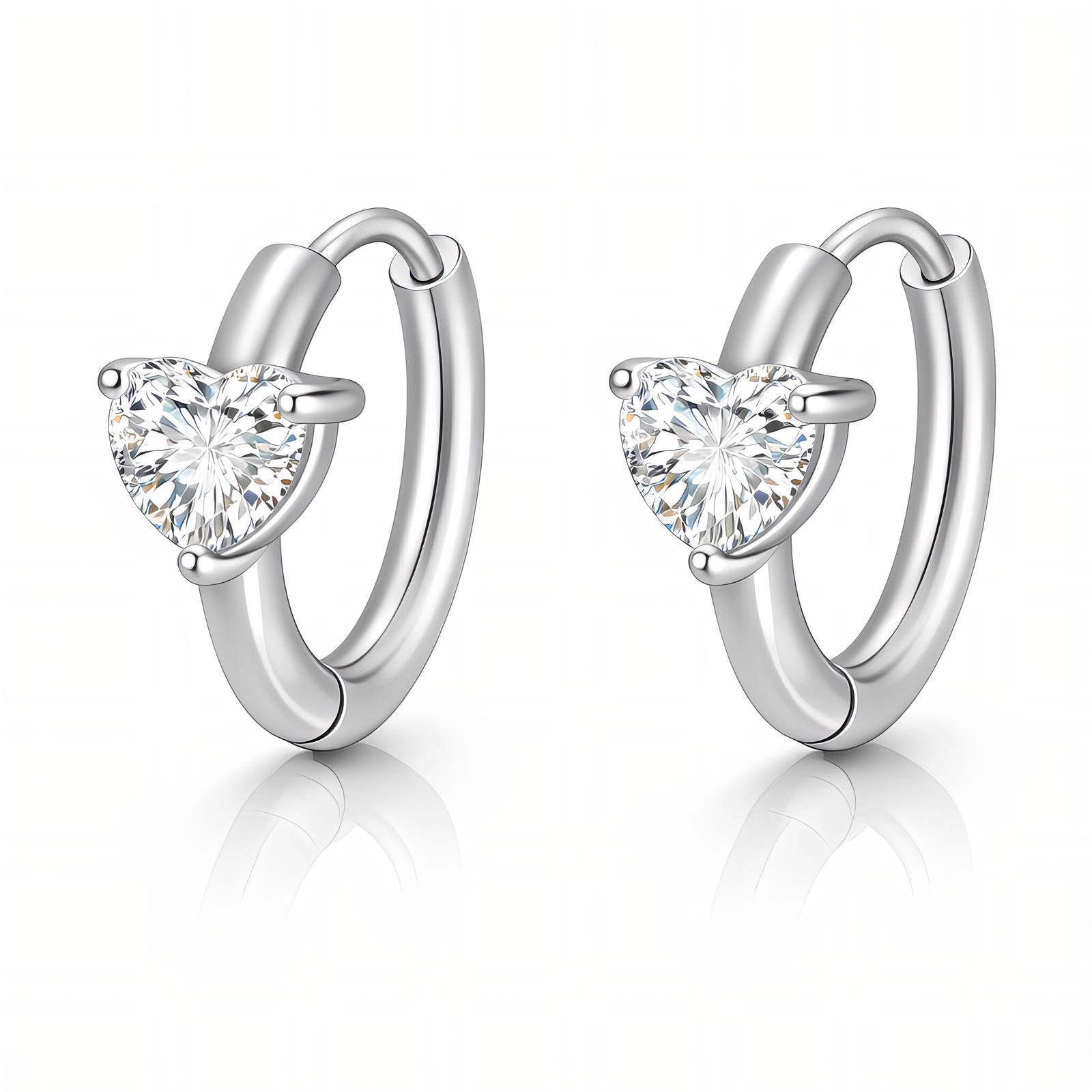 Hearts Earrings, Stainless Steel